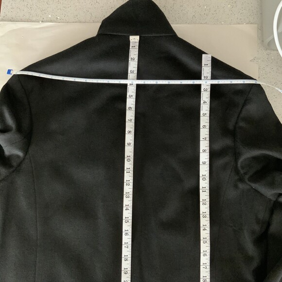 J. Ferrar Jacket Men Size M Black Long Sleeve Wool Blend Button Front - Picture 6 of 16